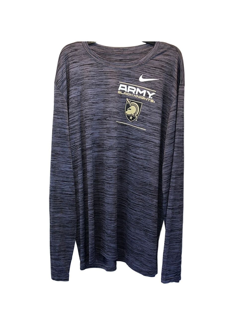 Nike Men's Heathered Black Long Sleeve Tee, Size XL